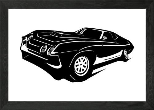 Muscle car framed - framed, art