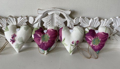 Handmade hanging hearts in - 4,