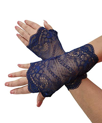 Women lace glove fingerless - ,