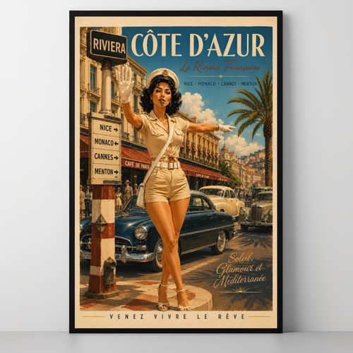 Retro côte azur - retro,