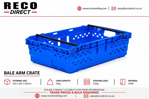 Used blue 60x40x16cm bale - blue,