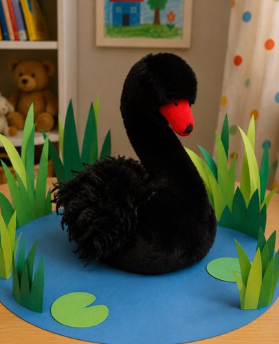 Swan bird soft toy - swan,