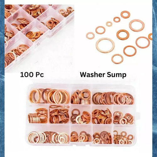 Copper washer sump plug - copper, oil