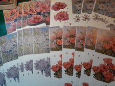 New 20 A4 Sheets Of Floral
