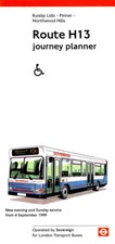 Route H13 London Bus Timetable