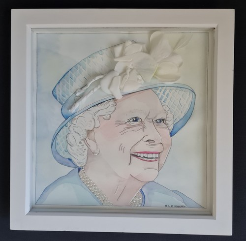 Framed watercolour painting - framed,
