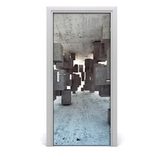 Tulup doorsticker 95x205cm decorative sticker - concrete blocks