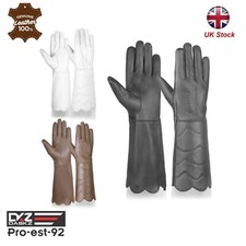 Long cuff gauntlets leather - long,
