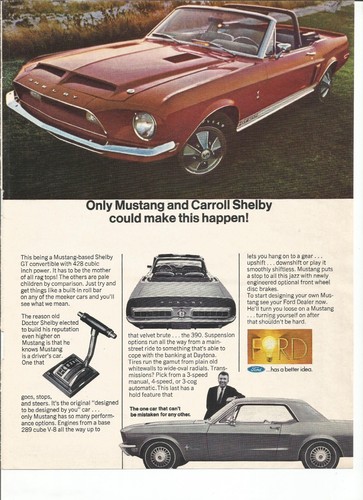 1968 ford shelby - shelby, gt