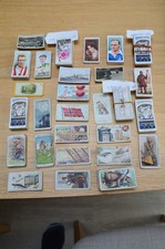 Quantity of vintage cigarette cards from the 1930/40s in a CWS toffee tin