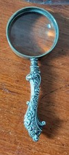 antique hallmarked silver  handled magnifying glass