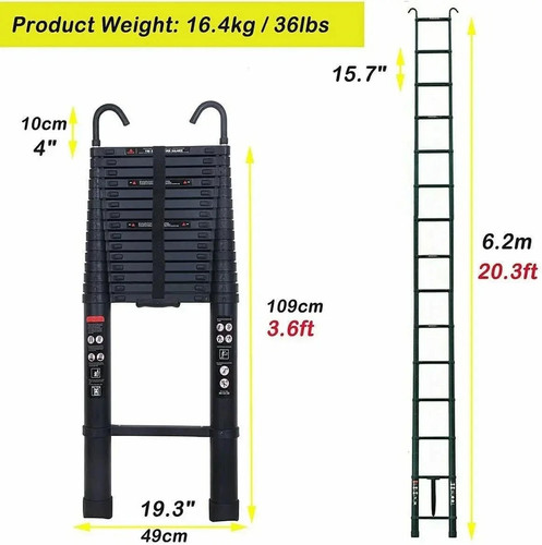 2m telescopic ladder - telescopic,
