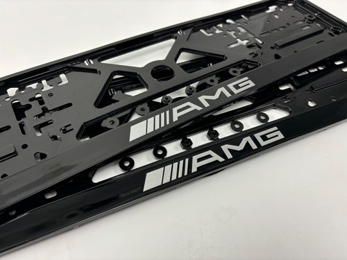 Glossy black number plate - 2x,