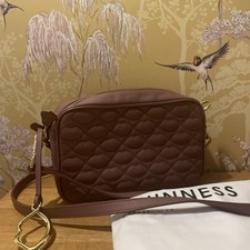 LULU GUINNESS QUILTED LIPS LEATHER CROSSBODY BAG in ASTER BRAND NEW/DUST BAG