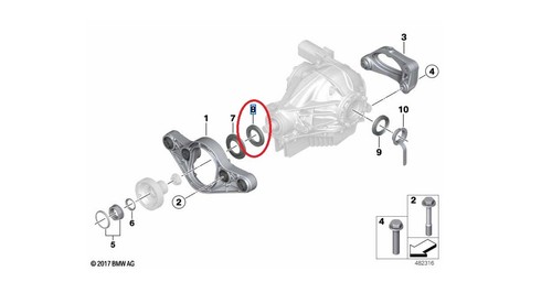 Bmw rear differential pinion - bmw,