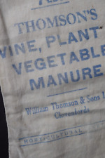 Old Garden Tools: Edwardian Thomson's Horticultural Fertiliser Manure Sack Bag
