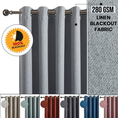 Room darkening linen blackout - darkening,