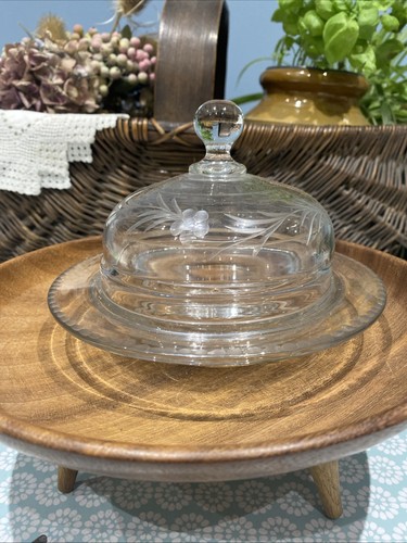 Vintage etched cut crystal - vintage,