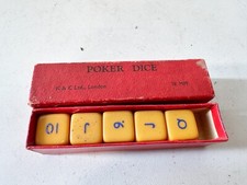 Vintage antique old poker dice - poker,