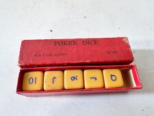VINTAGE ANTIQUE OLD POKER DICE BAKELITE K&S LTD LONDON