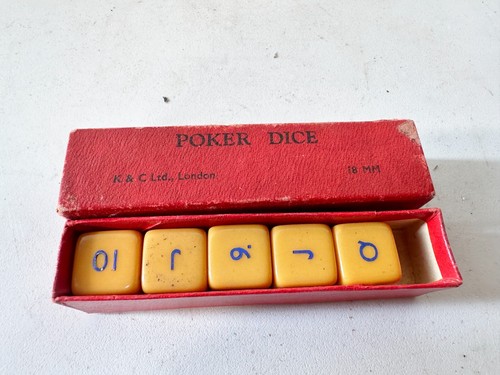 Vintage antique old poker - old, dice