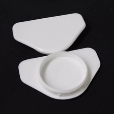 White Winged Hinge Hole Cover Caps 35Mm - Kitchen Cabinets/Cupboard Doors (10)