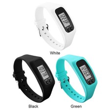 Pedometer Bracelet Step Counter Watch 12/24H Time Display ~Outdoor Sports UK