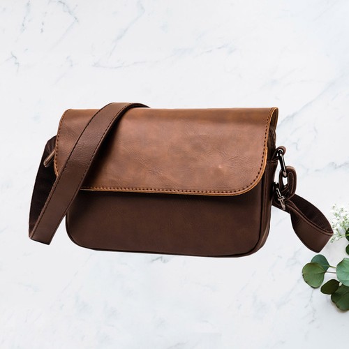 Reusable crossbody bag - reusable, pu
