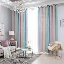 Star Curtains Stars Blackout Curtains For Kids Girls Bedroom Living Room