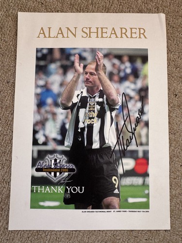 Signed alan shearer - print,