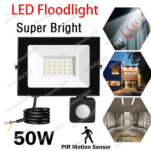 50w led floodlight pir motion - -led,