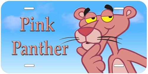 Pink panther aluminum car - aluminum, tag