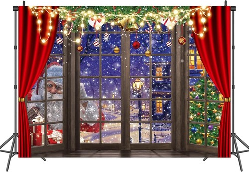 7x5ft winter snow night santa - 7x5ft,