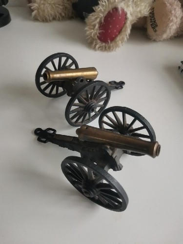 Mfco toy desktop cannon - mfco, brass