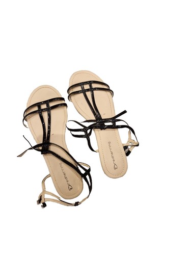Red herring sandals black - red,