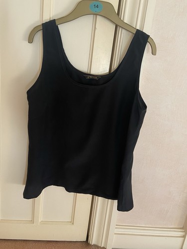 Black silk vest - black, vest/camisole