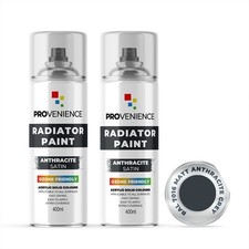 2 x 400ml Matt Anthracite Grey Radiator Paint | RAL 7016 | Matt Finish