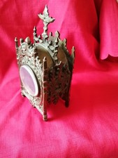 Antique Beautiful  brass cathedral clock case.