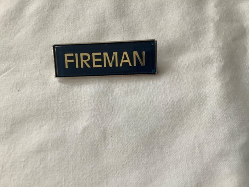 Fireman enamel badge - enamel, on