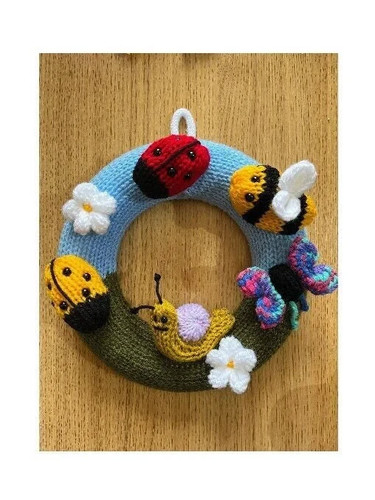 Spring wreath pattern - wreath,