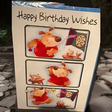 Open Birthday Card With teddy