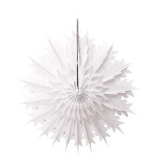 Pack of 5 Snowflake Honeycomb Paper Christmas Decorations