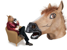 Horse Head Rubber Mask Panto