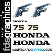 Honda 75hp 4 stroke outboard engine decals/sticker kit  