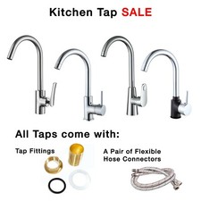 Kitchen Sink Taps Swivel Spout Monobloc Single Lever Modern Chrome Mixer Faucet