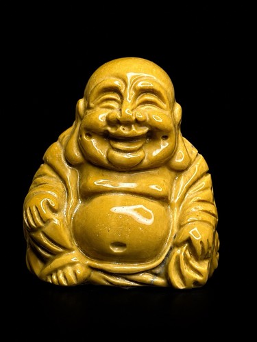 Yellow mookaite crystal - mookaite, buddha