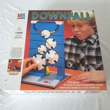 Downfall Board Game 1985 MB Games (Missing 1 Green Disc) Square Box Retro 80s