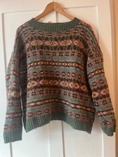 Toast Fairisle Shetland Wool Jumper, Winter Jumper, Size M