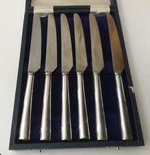 Elkington 6 Stainless Steel 19cm Mirror Rushall Dinner Dessert Knives Cutlery