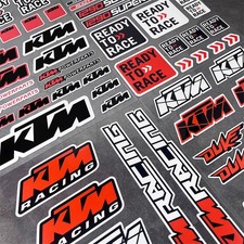 For KTM Motorcycle Motorbike Reflective Stickers Helmet Bodyside Vinyl Decals